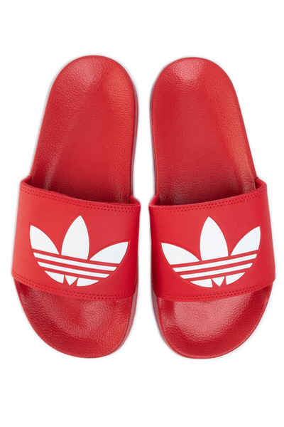 adidas Kids' Adilette Lite Slip-On Sandals in Vibrant Red - Comfortable, Lightweight, Quick-Drying