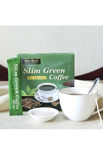 Wins Town Ganoderma green slimming coffee, healthy weight loss without harming the body, box containing 18 sachets