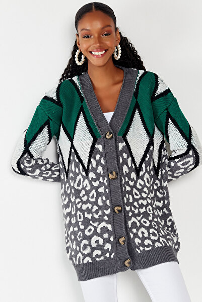 Hopoi Women's Patterned Knitwear Cardigan