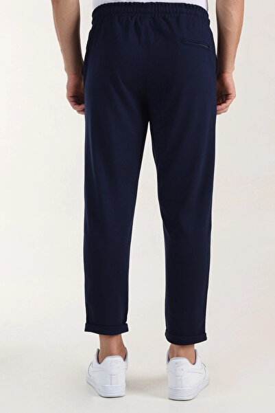 EXSPORT Diagonal Fabric Slimfit Comfortable Fit Double Leg Men's Trousers with Back Pockets