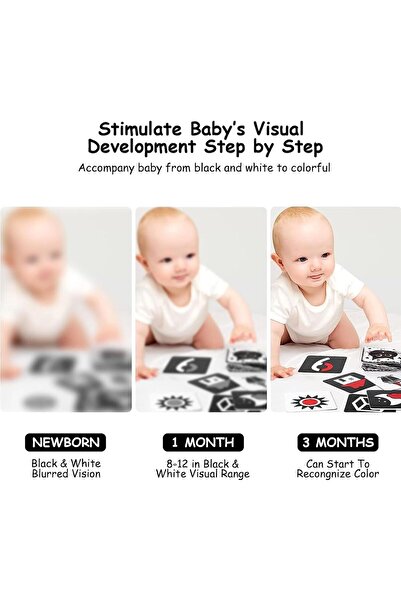 X SPRING Soft High-Contrast Baby Cloth Books, Black & White Sensory Crinkle for Tummy Time