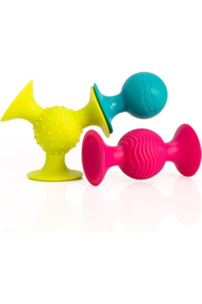 Fat Brain Toys pipSquigz Suction Cups Silicone Sensory Bath & Play Toy (Multicolor)