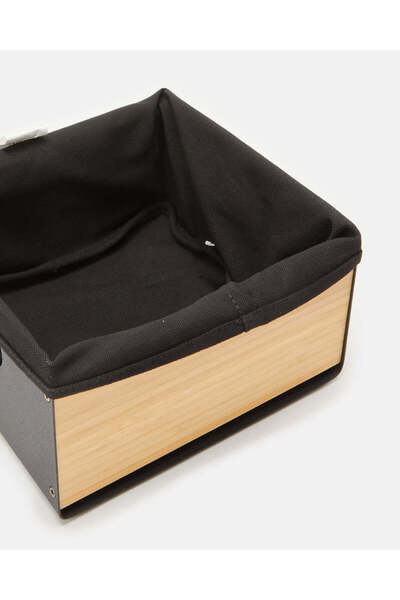 REDTAG Black Square Iron With Bamboo Bread Basket