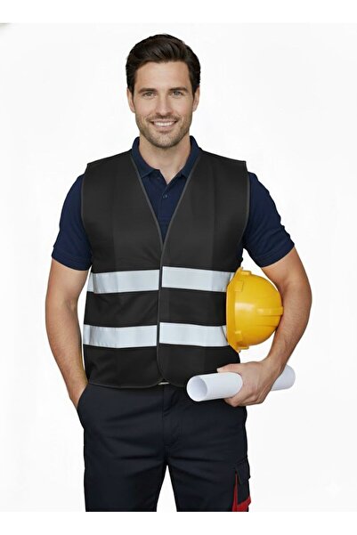 Generic High-visibility reflective (Hi-Vis) safety vest, lightweight work vest for construction sites