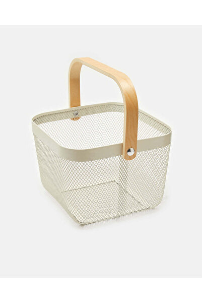 REDTAG White Square Basket With Handle