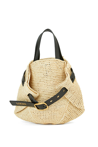 Loewe Krem Kadın Rafya Plaj Çantası
