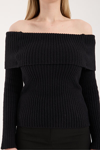 İLKCET MODA Flexible Madonna Collar Women's Knitwear Sweater