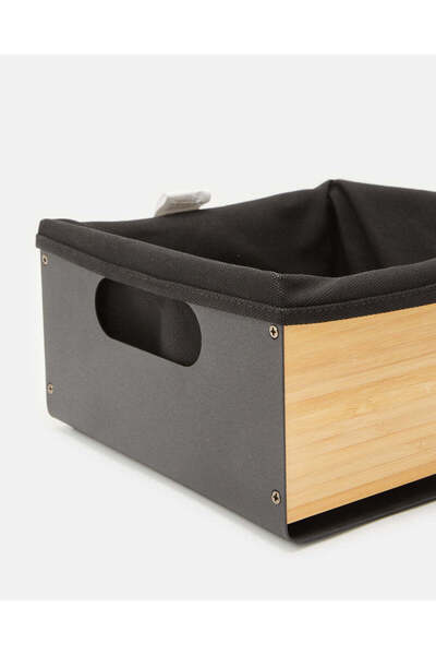 REDTAG Black Square Iron With Bamboo Bread Basket