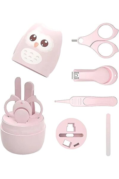 Tazweeq مجموعة العناية بالأظافر والباديكير للأطفال (4 قطع) مع حقيبة بومة ومقص...