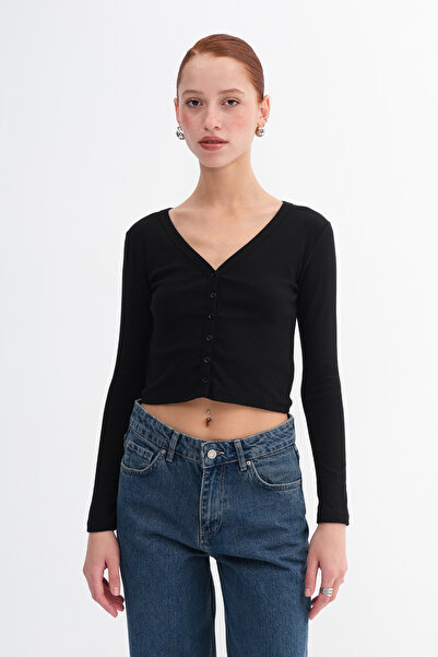 Addax Buttoned Cardigan H0435