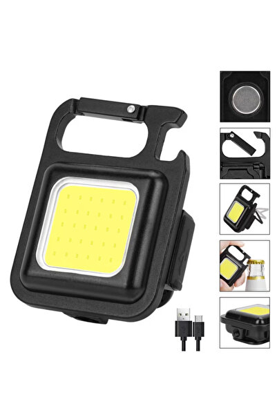 OEM Mini flashlight with beer opener 3 lighting modes Black