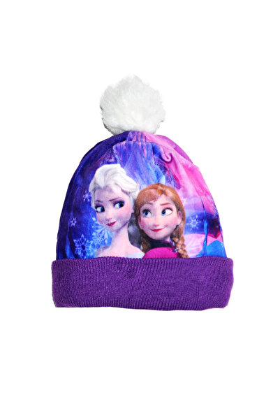 OEM Frozen Elsa and Anna purple velvet hat