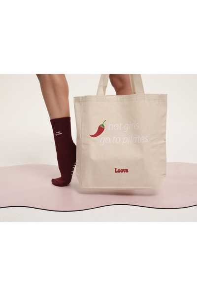 Loova Hot Girls Go to Pilates Tote Bag