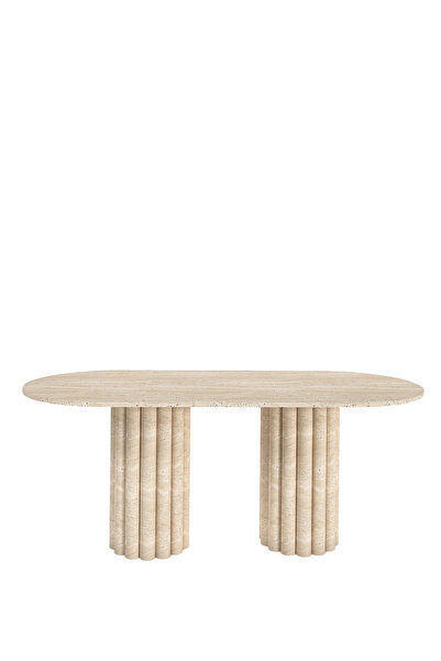 KEIN Elegance Bej Traverten Yemek Masası