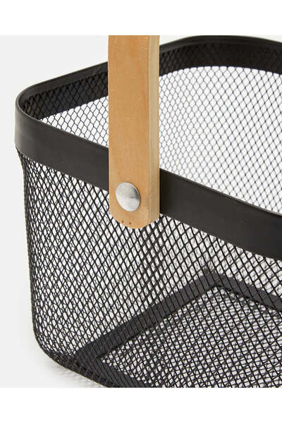 REDTAG Black Square Basket With Handle