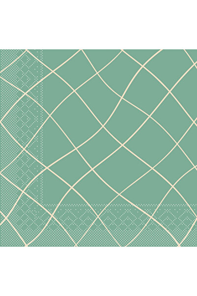 Mank Șervețele de masă cu 3 straturi, hârtie reciclată - Louis Waves (verde e...