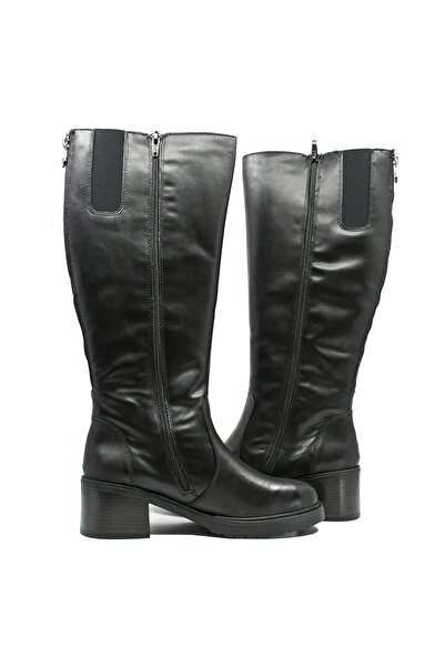 Rieker Women's Black Wool-Lined Knee-High Boots RIKY 5254-00