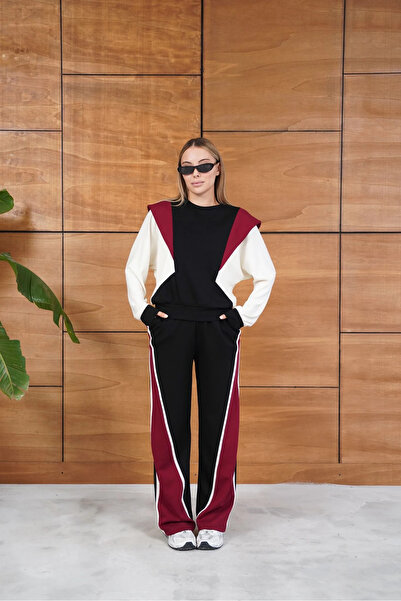 cemo Color Block Maroon Black White Sports Team