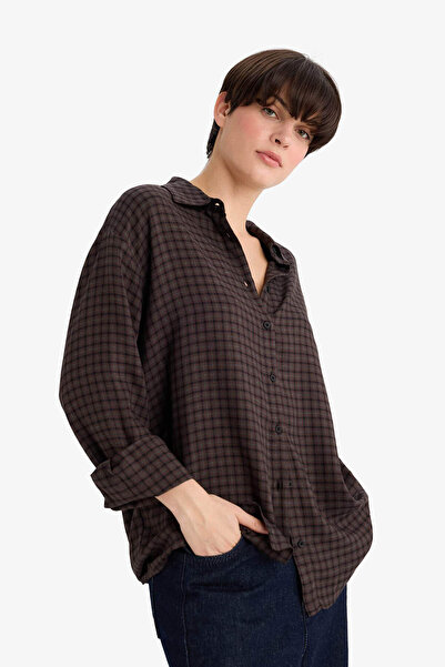 DeFacto Light Brown Women's Shirt G4316Ax/Bn110