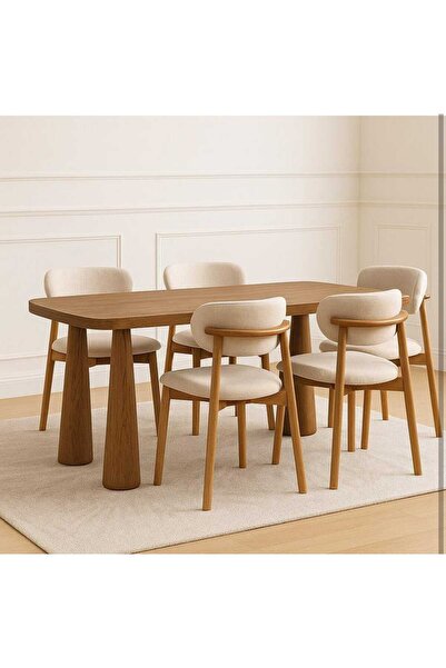 Ağaçsan Yemek Masa Takımı Doğal Ağaç