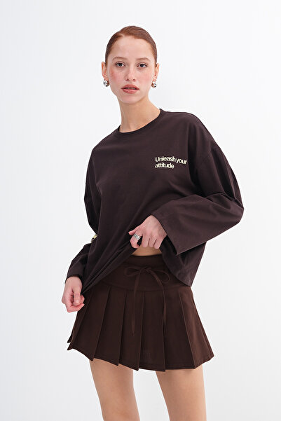 Addax Printed Long Sleeve T-Shirt B10583