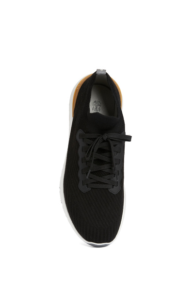 Brunello Cucinelli Siyah Çorap Formlu Erkek Sneaker