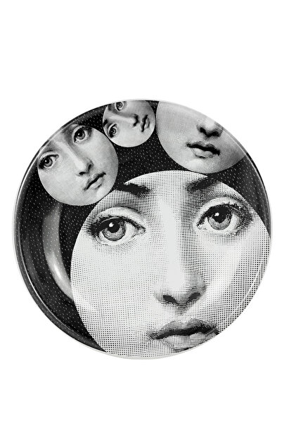 FORNASETTI Variazioni N242 Siyah Beyaz Porselen Kül Tablası