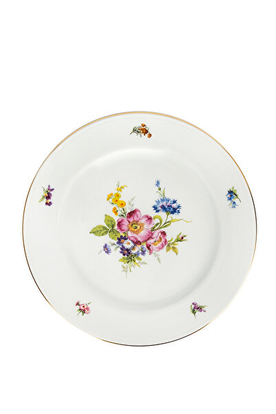 FÜRSTENBERG Alt Furstenberg Bunte Blume Porselen Pasta Tabağı 19 cm