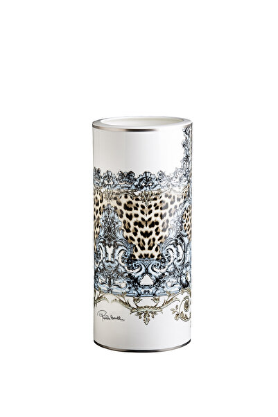 Roberto Cavalli Palazzo Pitti Leopar Desenli Porselen Vazo 36 cm