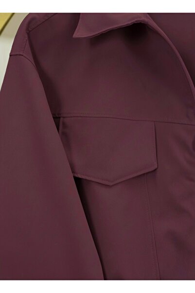 Modamorfo Elastic Waist Skirt Suit - Burgundy