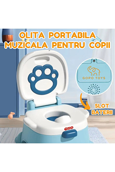 Gopo Toys Musical Potty for Children, Portable Chair, Ergonomic Backrest, Protective Cover and Seat