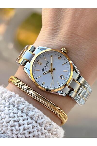 Tom Jones Steel Cord Blackening Color Does Not Throw up Dirt 3 Atm Water Resistant Women's Wristwatch Btj.Yn10059.3