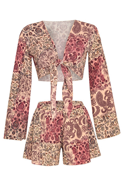 AQUELLA Σετ με υφήματρο σχέδιο - Σορτς