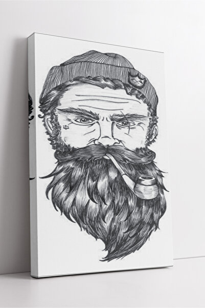 KOSS Dijital Ilustrație de barbă de marinar Pictură pe pânză Ilustrație de ba...