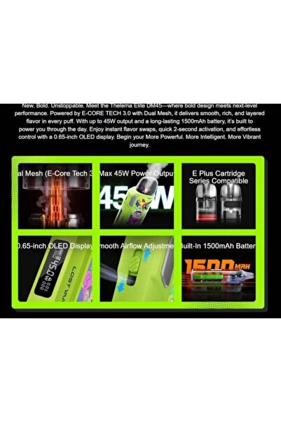 Lost Vape Thelema Elite DM45 Pod Kit - Eagle Grey, 45 W, 1500 mAh