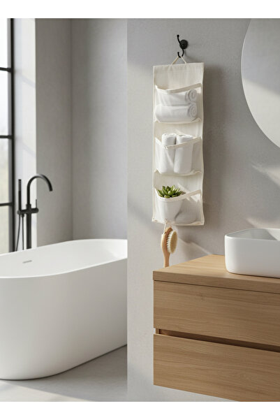 Mooniva Hanging Organizer with 3 Pockets – Wall & Door Storage Bag