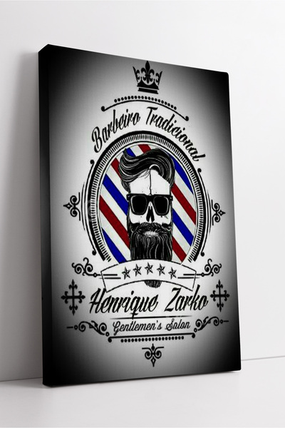 KOSS Dijital Classic Barber Logo Designed Retro Striped Original Concept Mode...