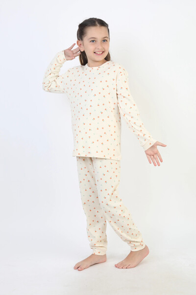 My Hanne Patterned Girl's Pajama Set 51240
