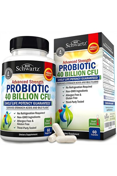 BioSchwartz Probiotic 40 Billion CFU Gut Health Digestive Health Astragalus L...