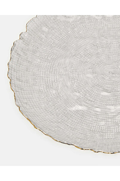 REDTAG White Charger Plate With Gold Rim