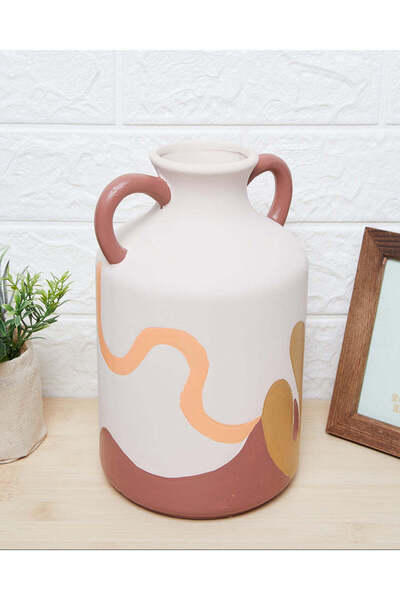 REDTAG Brown Embellished Terra Flower Vase