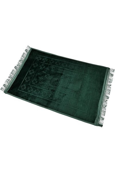 Home Dwell Premium Velvet Prayer Mat 80x120 cm – Green