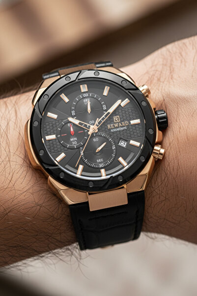 Reward Siyah Deri Kordon Erkek Kol Saati LA147296