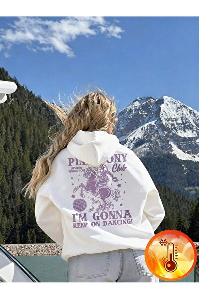 ZEMLİYA Καθημερινό φούτερ με κουκούλα σε oversized γραμμή – Με γραφικό σχέδιο...