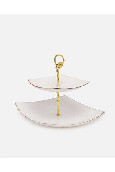 REDTAG White Square 2 Tier Cake Stand