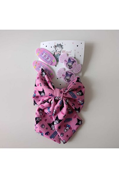 Masal Gurumi طقم مشابك للفتيات بتصميم شخصيات كورومي