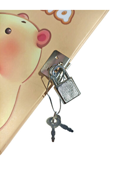 Limmy Capybara Scrapbook (Diary) Locked Notebook 80 Sheets - Capybara with Toy