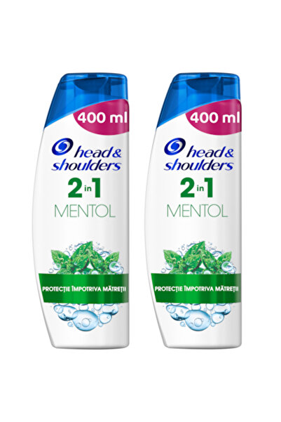 Head&Shoulders Menthol 2-in-1 Anti-Dandruff Shampoo, 2 x 400 ml (Promotional Pack)