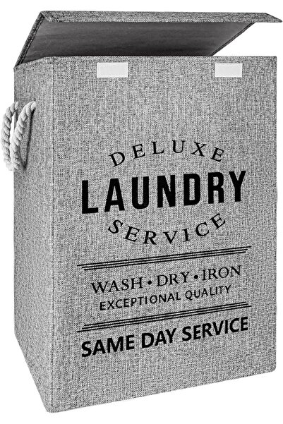 Home Dwell حقيبة غسيل/سلة غسيل بإطار من الألومنيوم - 43 × 41 × 51 سم