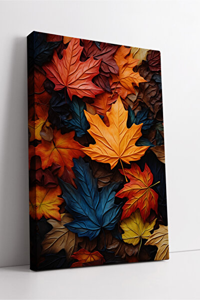 KOSS Dijital Tablou de pânză colorat cu frunze de toamnă |   Artă modernă de ...